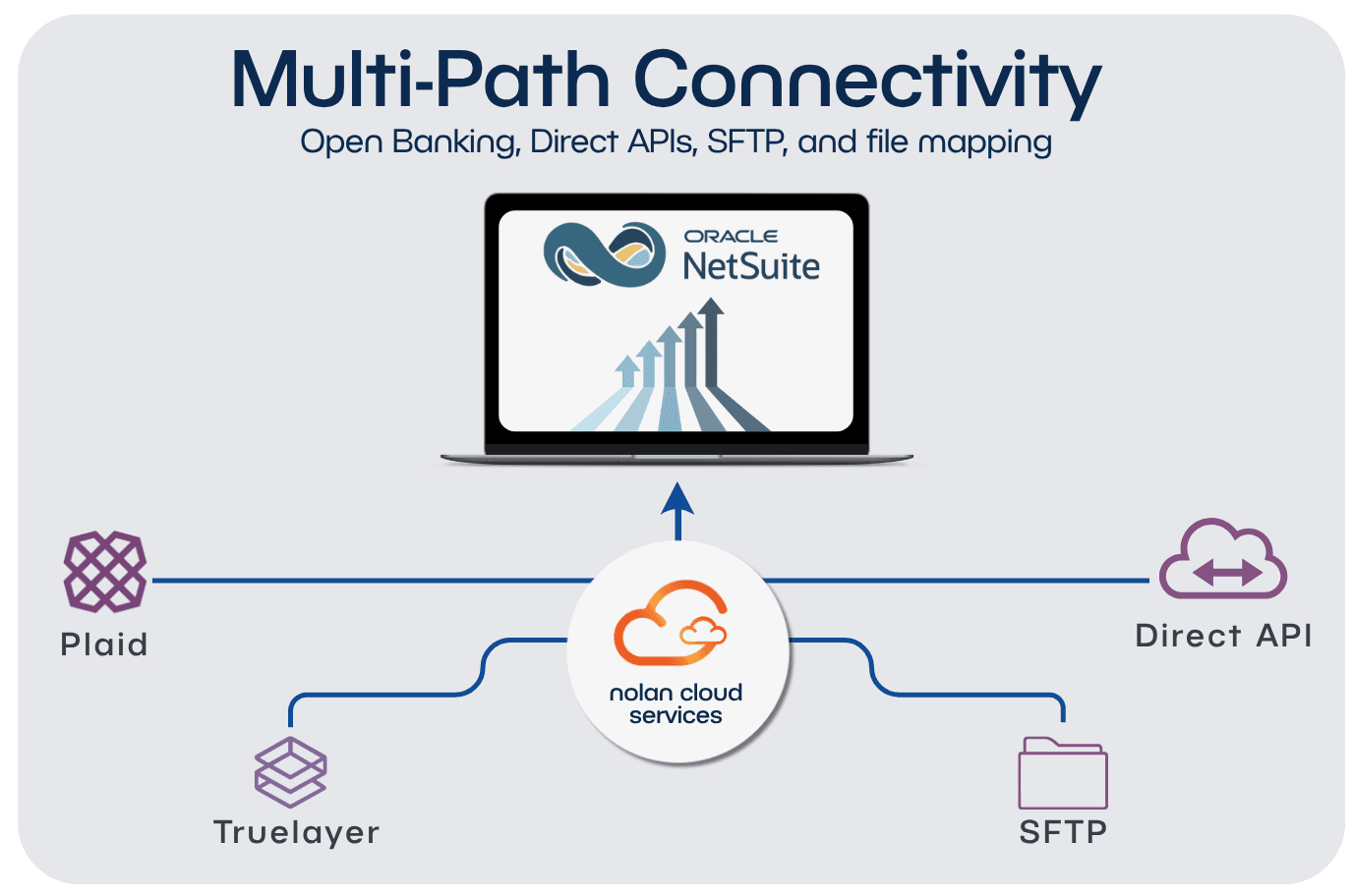 multi-path bank connectivity for NetSuite